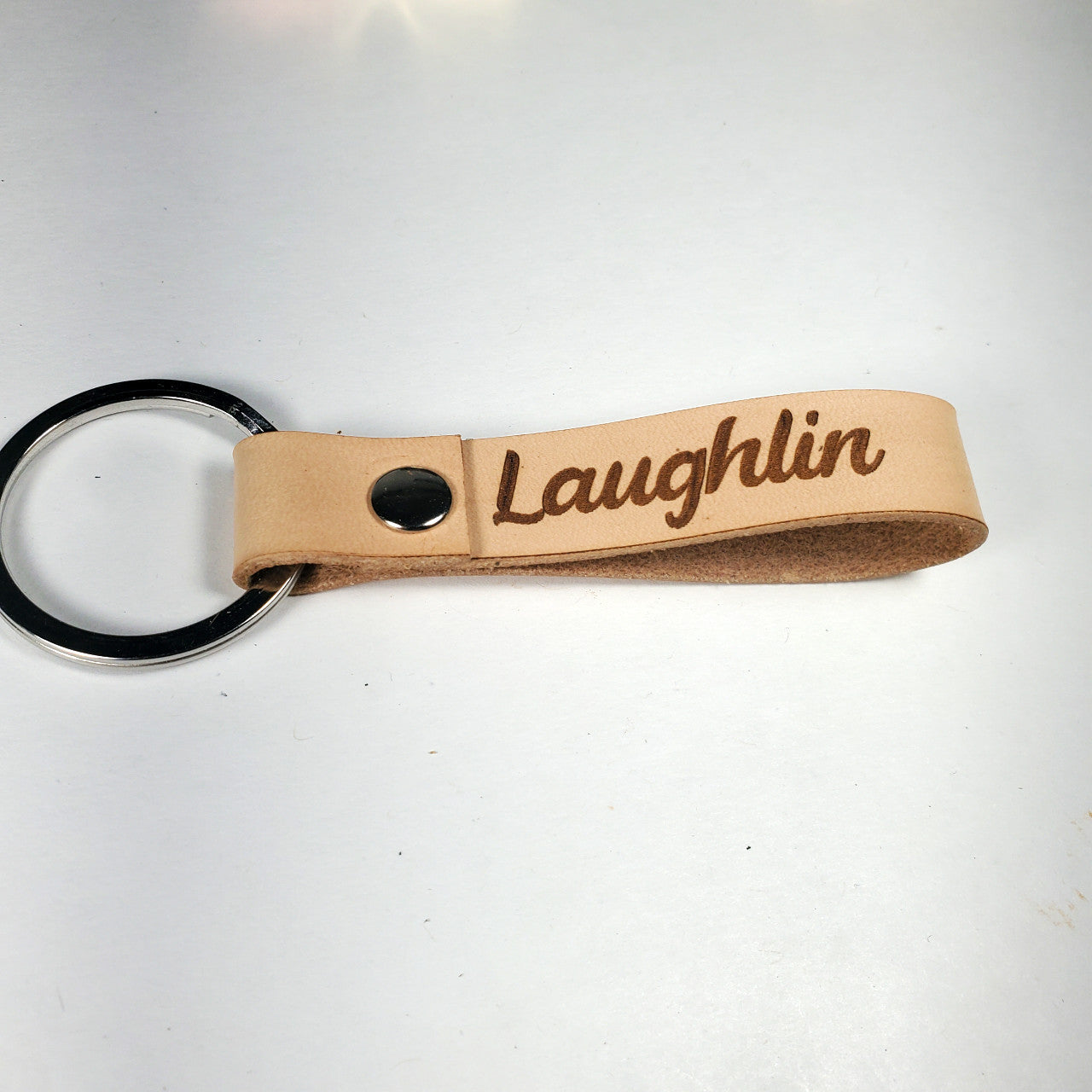 Personalizable Leather Keychain