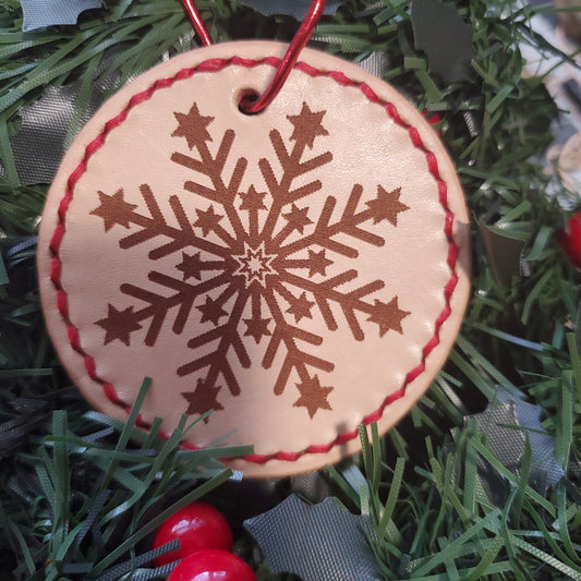 Circular Christmas Snowflake Ornament